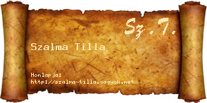 Szalma Tilla névjegykártya